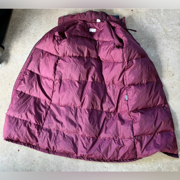 Vintage John Weitz Down Puffer Cocoon Coat with Hood Purple Teal & Blue Size MP - Picture 13 of 16